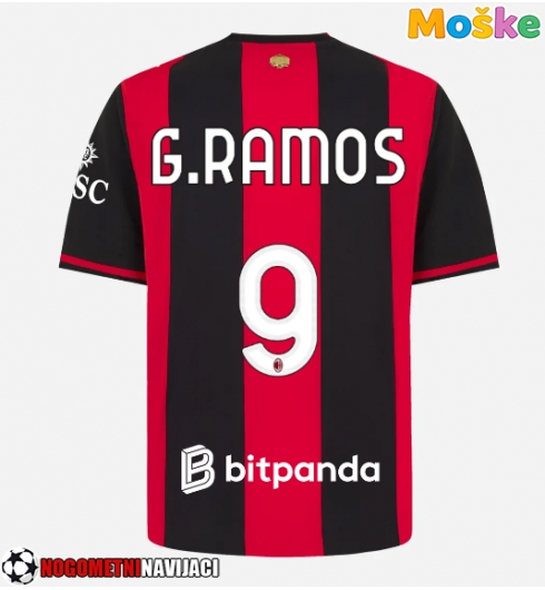 Moške Nogometnih dresov AC Milan Goncalo Ramos #9 Domači 2026-27 Kratki rokavi Moške Nogometnih dresov AC Milan Goncalo Ramos #9 Domači 2026-27 Kratki rokavi